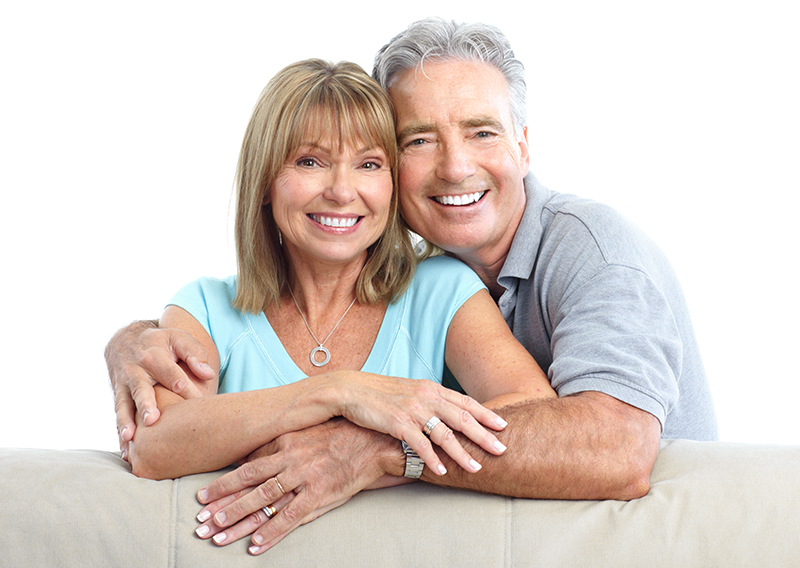 Senior Happy Couple With Dental Implants From Dental Care at Sweetwater